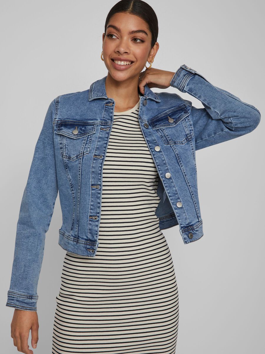 New Denim Jacket With Breast pockets For Women