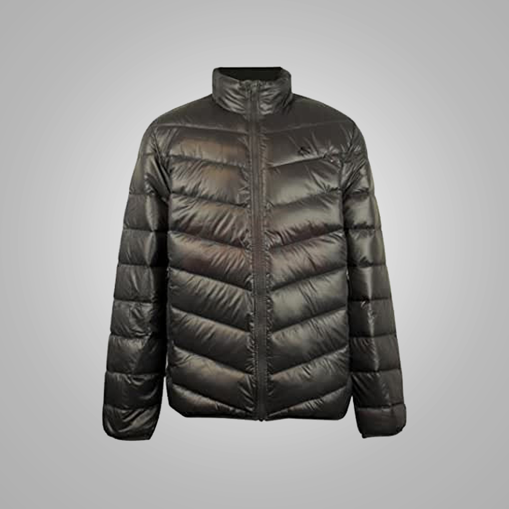 New Sheepskin Leather Bomber Winter Puffer Jacket For Men