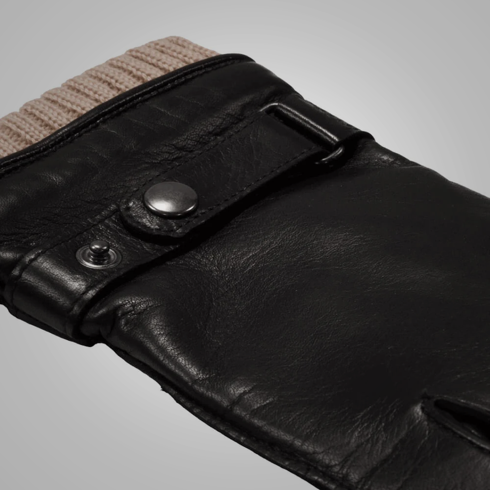 New Men Sheepskin Leather Gloves With Cashmere Lining & Touchscreen