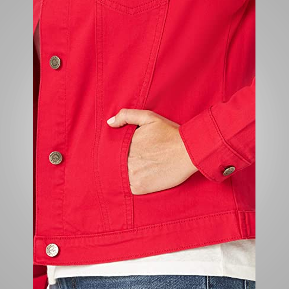 New Red Women Denim Jackets