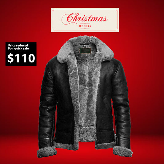 Buy Men b3 leather jacket in $110 - Free shipping - christmas offer