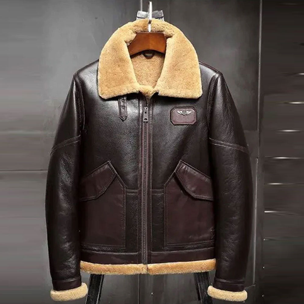 Leather Jacket Fur Coat Airforce Flight Jacket