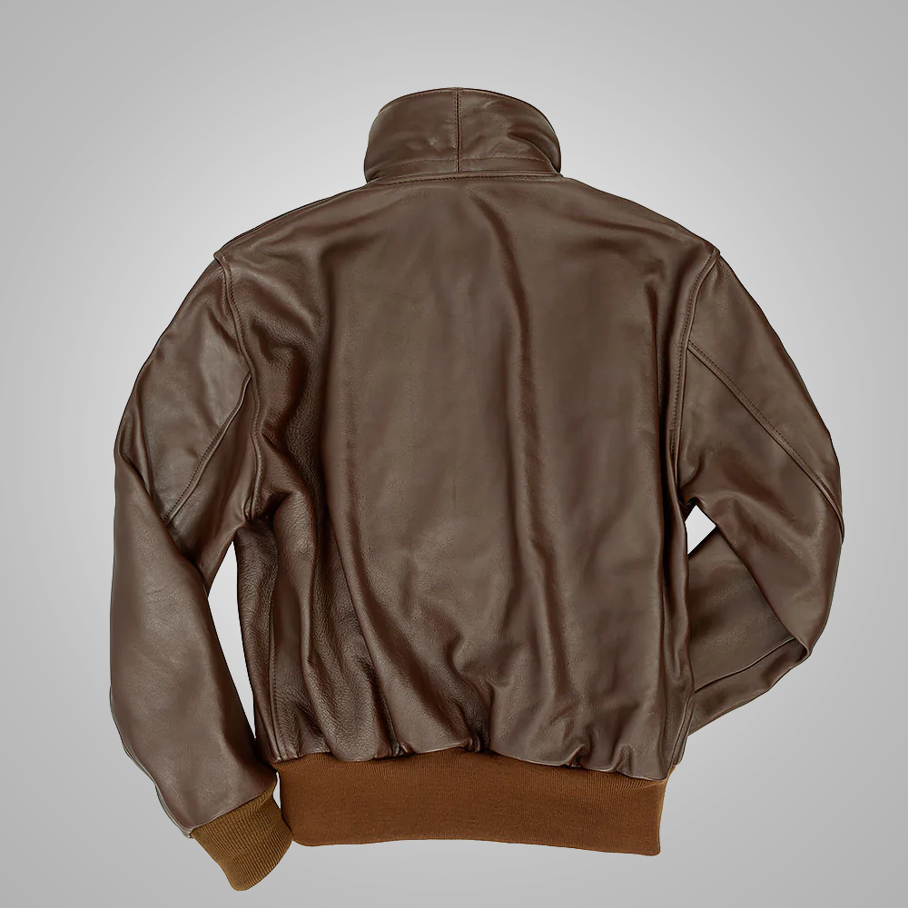 Mens Bown Vintage Sheepskin A2 Flying Leather Biker Jacket
