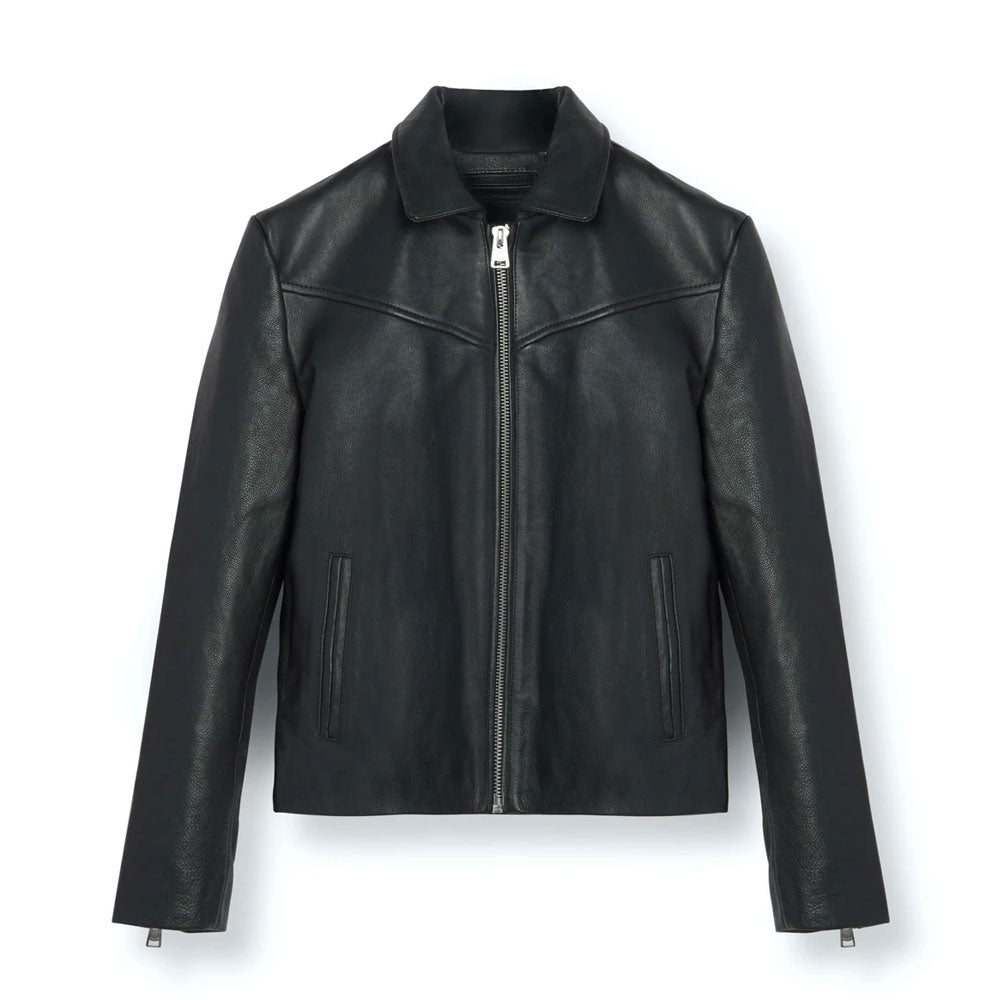 leather jacket | shearling coat | black leather jacket