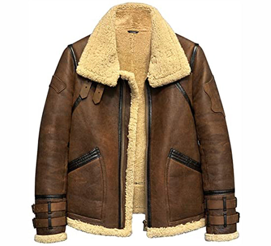 Men’s Flight Aviator B3 Shearling Leather Jacket