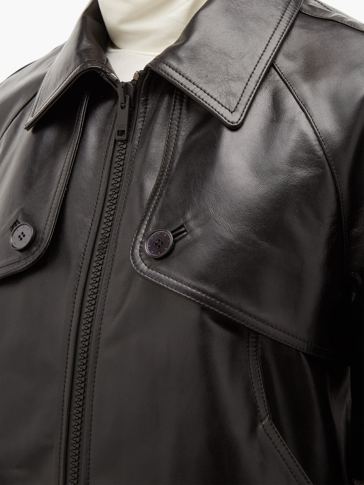 Men Classic Black Leather Jacket