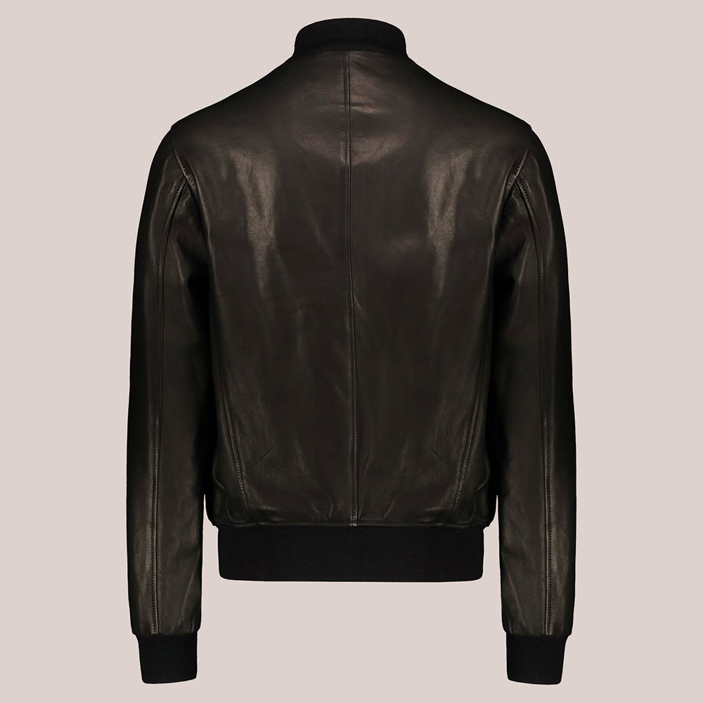 collared jacket leather