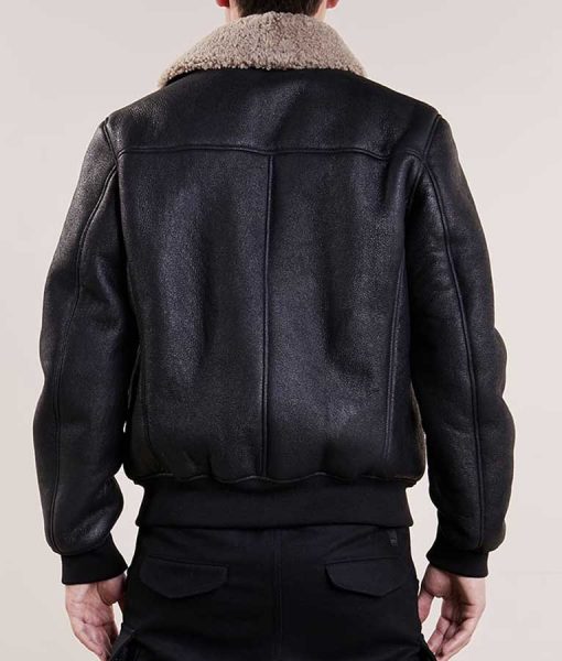 black fur jacket