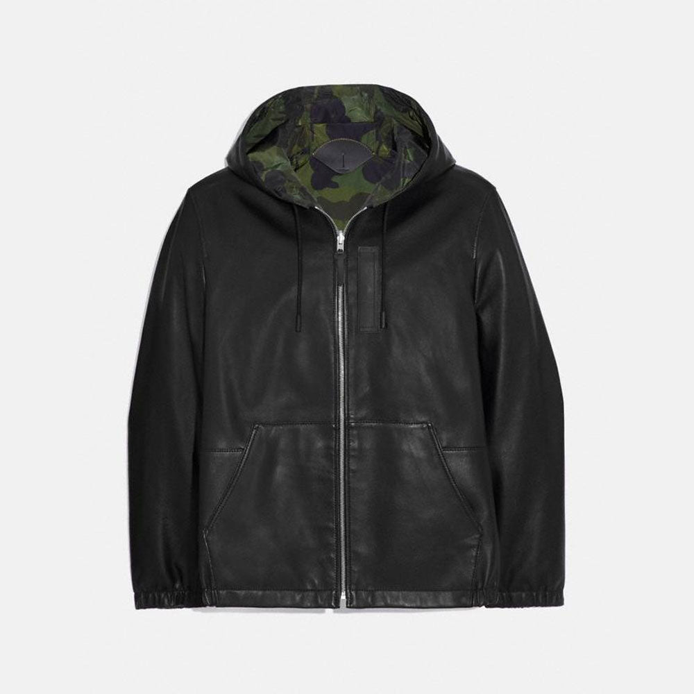 black hooded jacket for men
