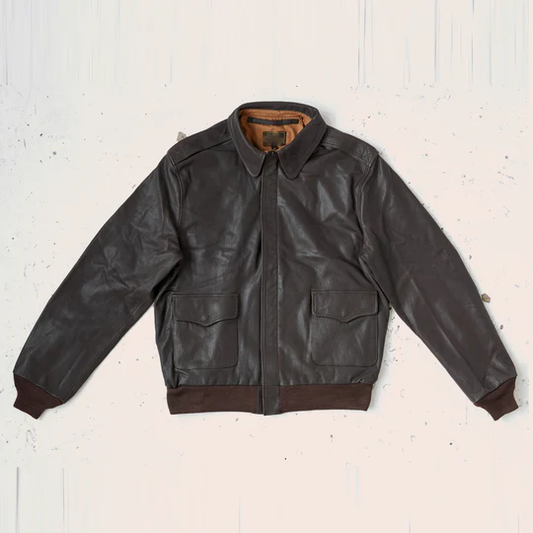 New Horseskin Brown Genuine A2 Flying Bomber Leather Jacket